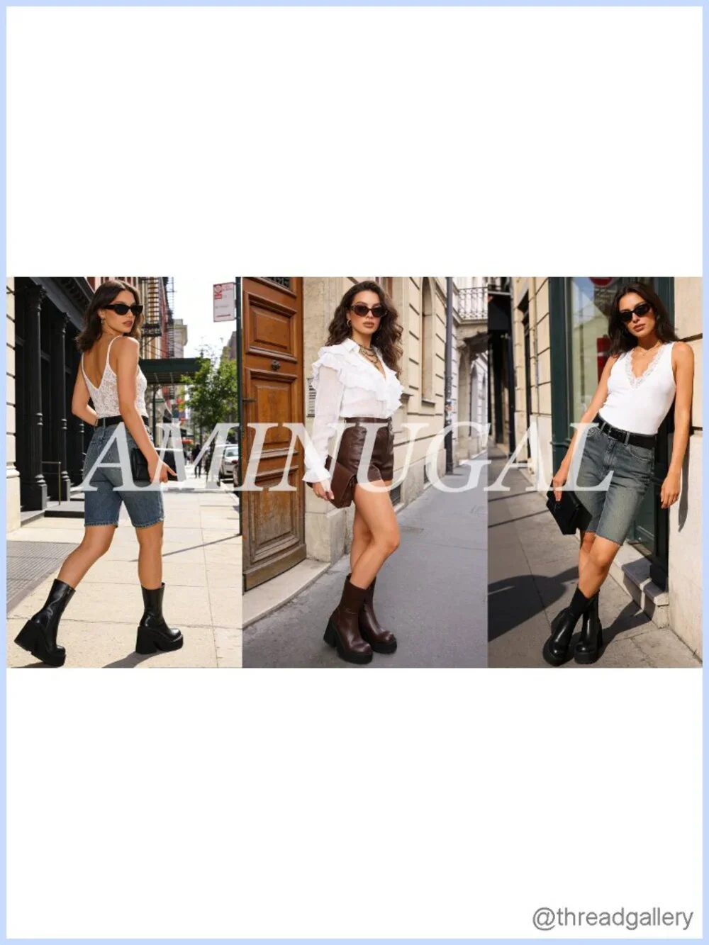 Wedge Heel Ankle Boots Platform Zipper Punk Motorcycle Booties Chunky Block